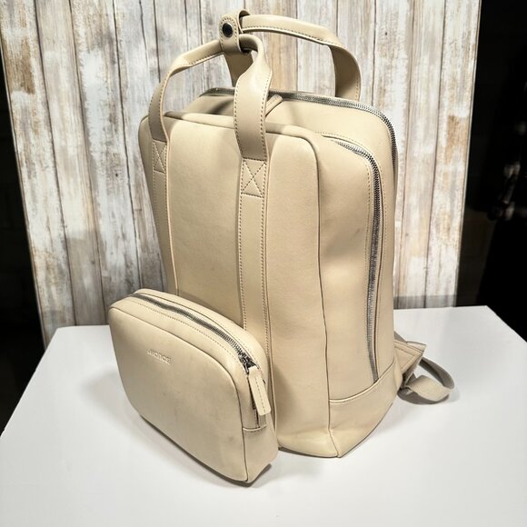 Monos Metro Vegan Backpack Ivory with Classic Kit (small front pouch) - Picture 8 of 12